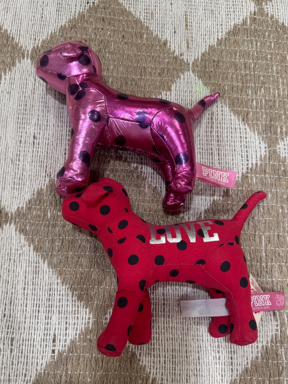 Y2k vintage 2010 VS PINK Victoria’s Secret dog puppy metallic polka dots bundle